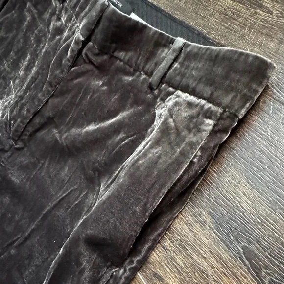 LOFT Brown Velvet Wide Leg Pants Trousers 6 - Picture 5 of 8